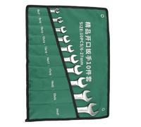Kit essenziale per chiavi inglesi, finitura a specchio, doppia testa aperta, include tasche di stoccaggio per diverse applicazioni, set di tenditori