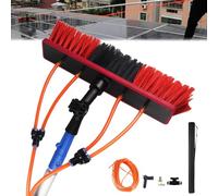 Kit estensibile ad acqua con spazzola telescopica per la pulizia del pannello solare con testa rotante per una pulizia efficiente ad alta portata dei pannelli solari e