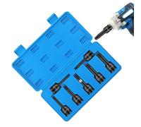 Kit Estrattore Per Viti Da 7 Pezzi Set Per Rimozione Spelata Acciaio Al Cromo Molibdeno - 10,24x5,12x1,97 Pollici Filettatura Intestazione A Freddo | Resistenza Agli Urti 'utensile Pneumat