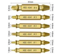 Kit Estrattore Vite Trapano Sinistro Per Riparazione Casa Design Doppia Estremit