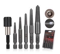 Kit Estrattore Viti Spanate Professionale-5pz Estrattori Viti Danneggiate/Bulloni Spezzati, Acciaio Temprato 5-18 mm
