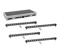 Kit EUROLITE 4x LED PIX-16 QCL con Custodia Professionale per Effetti Scenografi