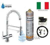 KIT EVERPURE FILTRO 4DC/4C² ANTIMICROBICO + RUBINETTO 3 VIE DEPURATORE ACQUA