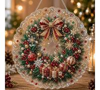 Kit fai da te 5D (B) per decorazioni natalizie con perle e diamanti | Decorazione da parete con perline scintillanti, acchiappasole per finestre, decorazione da parete per le feste, per adulti