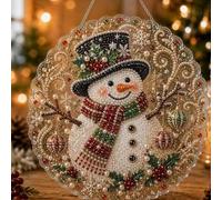 Kit fai da te 5D (F) per decorazioni natalizie con perle e diamanti | Decorazione da parete con perline scintillanti, acchiappasole per finestre, decorazione da parete per le feste, per adulti
