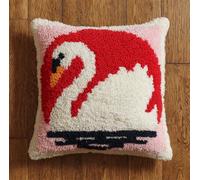 Kit Fai Da Te A Gancio Animale Cigno Bianco Kit Fai Da Te Per Uncinetto,Cuscino,Kits Per Tapiz A Punto Croce Per Arredamento Casa,Set Per Ricamo Per Principianti Adulti 43x43cm