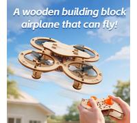Kit fai da te aerei in legno assemblati 4 quadricotteri STEM apprendimento volo