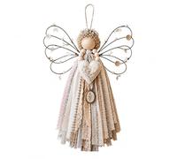 Kit fai-da-te appendere tessuto angelo patchwork per decorazione porta | Stili vari: cuore floreale, giardino delle api, nastro della speranza; espositori da parete fatti a mano