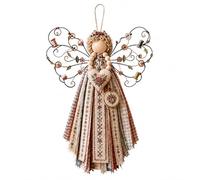 Kit fai-da-te appendere tessuto angelo patchwork per decorazione porta | Stili vari: cuore floreale, giardino delle api, nastro della speranza; espositori da parete fatti a mano