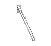 Kit fai da te arredo per negozio modulare componibile parete attrezzata montante con barra appenderia appendiabiti per cremagliera ganci per blister reggi mensola (4 Ganci Appendi-Grucce 40cm)
