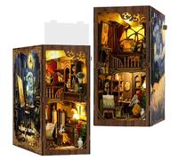 Kit fai da te Book Nook - Notte stellata Artist Studio Theme - Puzzle 3D, fermalibri di montaggio con puzzle rimovibile per adulti