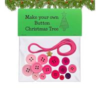 Kit fai da te Button Snowman Ornament, Fun Christmas Buttons Crafts Making Set with Snowman/Santa/Angel, DIY Christmas Button Ornament Making Set, Tree Hanging Decorations, Window Ornaments