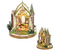 Kit fai da te con angolo libro e casa delle bambole - Dreamy Botanical Research House - Puzzle 3D, fermalibri da montare per adulti