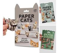 Kit fai da te con animali di carta, 135 fogli di carta per origami (50 gatti + 50 cani + 35 dinosauri), attività creative per adulti e bambini, decorazione da scrivania e regalo per gli amanti degli