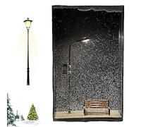 Kit fai da te con lampada a tema neve per strada notturna, luce notturna natalizia con neve che scorre, romantico inverno per camera da letto o decorazione per le vacanze