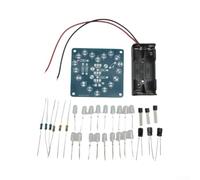 Kit fai da te con lampada lampeggiante a forma di cuore con 18 LED rossi e parti di circuito analogico completo per pratica di montaggio (A)