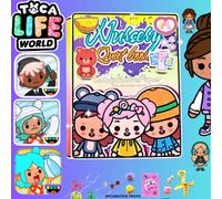 Kit fai-da-te con libro tattile ABC carino per il gioco di ruolo all'asilo, necessita di ritaglio e assemblaggio manuale stanza del gatto,Toca gialla e viola,Toca e l'Unicorno,toca povero e ricco,Toca