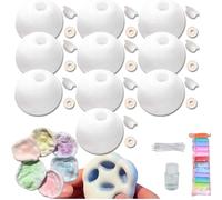 Kit fai da te con skin per palline a pressione vuote, kit fai da te per realizzare palline antistress squishy sottovuoto, con base vuota (Bianco)