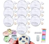 Kit fai da te con skin per palline a pressione vuote, kit fai da te per realizzare palline antistress squishy sottovuoto, con base vuota (Trasparente)