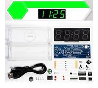 Kit fai da te con sveglia digitale con temperatura a tubo, perfetto per l'apprendimento manuale nell'educazione elettronica (verde)