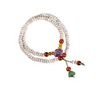 Kit fai da te for bracciale Bodhi doppio cerchio con ciondolo a forma | Perline Bodhi, fascino gatto, stile Buddha, braccialetto regolabile