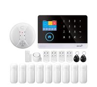 Kit Fai Da Te For Di Allarme Antifurto Intelligente Senza Fili WIFI GSM Con Sensore Porta E Sensore Di Movimento PIR(K)
