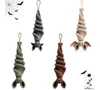 Kit fai da te for girandola a vento con pipistrello all'uncinetto, include | Divertente ornamento for pipistrello a forma di spirale, tutorial chiaro e facile da seguire, disponibile in una(All)