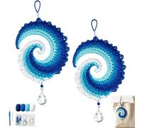 Kit fai da te for girandola a vento oceanica all'uncinetto, include tutti