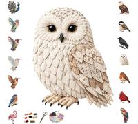 Kit fai da te for uccelli patchwork 3D, cucito a mano (include tessuto | Disegni straordinari ispirati alla natura, allevia lo stress, arti e mestieri creativi, impara giocando e(Owl)