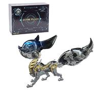 Kit fai da te Fox Mo-zi 3D in metallo, 339 pezzi, puzzle meccanico con luce LED, display articolato, decorazione alla moda regalo per ascite (nero)