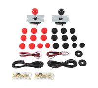 Kit fai -da -te Game 2 Player con USB Computer Joystick Circuit Board Gamepad 30 Buttons Cassette Red Black