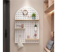 Kit fai da te in legno forato, organizer da parete versatile per casa, ufficio, cucina, garage e sala artigianale, pannelli espositivi in legno naturale (A40 x 60 cm), facile installazione e soluzione