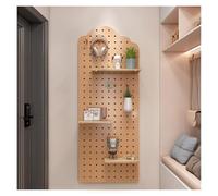 Kit fai da te in legno forato, organizer versatile da parete per casa, ufficio, cucina e garage, pannelli espositivi in legno naturale (A40 x 60 cm), perfetto per artigianato e soluzioni di
