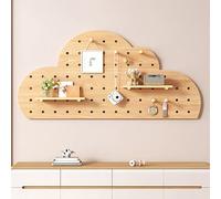 Kit fai da te in legno forato - Pannelli organizer versatili da parete per casa, ufficio, cucina, garage e sala artigianale, soluzione in legno naturale (A40 x 60 cm)