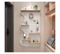 Kit fai da te in legno, pannelli organizer da parete per casa, ufficio, cucina, garage e sala artigianale, soluzione versatile per esposizione (40 x 120 cm, bianco)