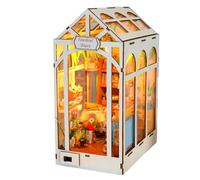 Kit fai da te in miniatura casa - modello in legno | ideale per la decorazione di edifici fai da te, per la casa, per adulti, cassetti, aule, ufficio, soggiorno, biblioteca scolastica, bianco