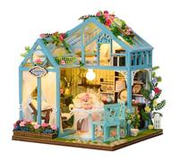 Kit fai da te in Miniatura, DIY Case delle Bambole da Costruire in Legno con Luce LED, Kit da casa di bambole in legno-Diorama Creativo, Ideale Compleanno Regali di Natale Per bambini e adulti