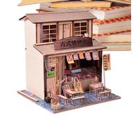 Kit fai da te in miniatura per barbecue, ristorante e loft | Set per la creazione di case delle bambole, per adolescenti, adulti, hobbisti, principianti, libreria, ufficio, appartamento