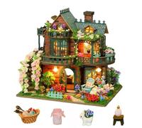 Kit fai da te in miniatura per casa delle bambole con luce LED, casa delle bambole in legno, scala 1:24, idea creativa per la stanza degli adulti