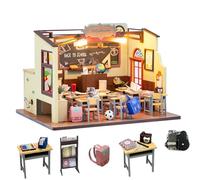 Kit fai da te in miniatura per casa delle bambole con musica, casa delle bambole in legno per adulti, kit mini casa regalo di Natale per compleanno per adulti amici amanti