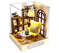 Kit fai da te in miniatura per casa delle bambole in legno, fatto a mano, casa delle bambole con LED/copertura antipolvere, giocattoli creativi in legno per adulti, amici, amanti del regalo di