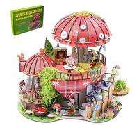 Kit fai da te in miniatura per casa delle bambole in legno, kit per libri da giardino, puzzle in legno 3D e fermalibri fantasy, per adulti e ragazzi, decorazione per la casa rilassante