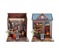 Kit fai da te in miniatura per casa delle bambole, mini accessori per mobili per casa delle bambole magiche e luci a LED, modello puzzle in scala 1:24, regalo creativo per adolescenti e adulti (cabina
