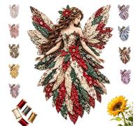 Kit fai da te patchwork fata, tutti i documenti sono completi, artigianato | Tutti i documenti sono completi, artigianato fatto a mano, kit da cucito in feltro pretagliato adatto for adulti(Red)
