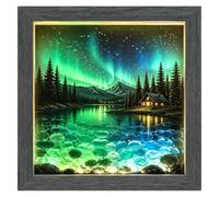 Kit fai da te per adulti con vetro di mare, cornice illuminata per ombre illuminate (Aurora, interfaccia USB)