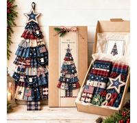 Kit fai da te per albero di Natale patchwork di grandi dimensioni, set di