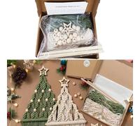 Kit fai da te per albero di Natale,Smavles 2Pcs Kit Fai da te per Albero di Natale Unico Decorazioni per Decorazioni per la Casa Albero di Natale Fatto a Mano Albero di Natale Boho Macramè Decorazioni