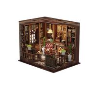 Kit fai da te per angolo del libro, puzzle in legno 3D in miniatura, casa delle bambole, kit per adulti e ragazzi, kit regalo per costruzione di modelli Booknook, decorazione con luce LED