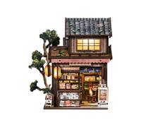Kit Fai da Te per Angolo Libro in Stile Giapponese, Negozio di Alimentari Primaverile, Casa in Miniatura, Puzzle in Legno 3D, Inserto per Scaffale, Regalo di Compleanno Creativo Grocery Store