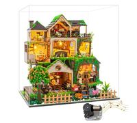 Kit fai da te per casa delle bambole in miniatura della foresta delle fate, grande villa nel bosco a 3 livelli, kit avanzato per adulti (Fairy Forest C)